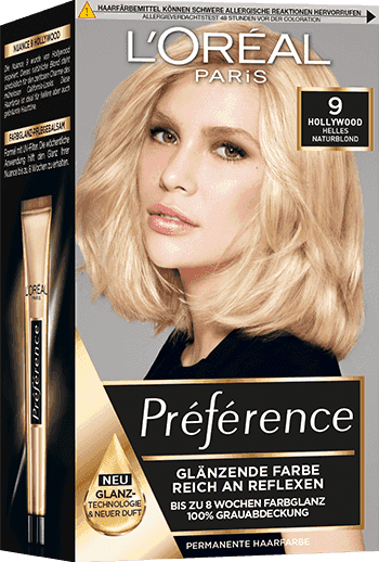 Blondehaare Hollywood Helles Naturblond 9 Preference Packshot